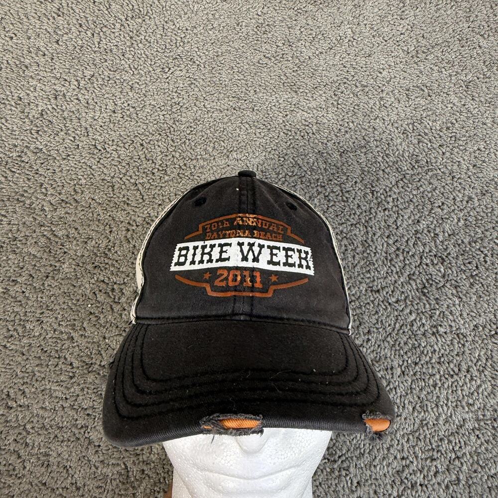 Daytona Beach Bike Week 2011 Hat Cap Strap Back Mens One Size Black Sherry